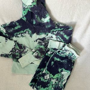 JoyLab tie dye acid washed sweatsuit